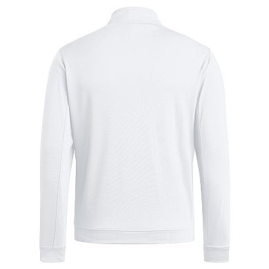 Men's adidas White Kansas Jayhawks Elevated Quarter-Zip Jacket