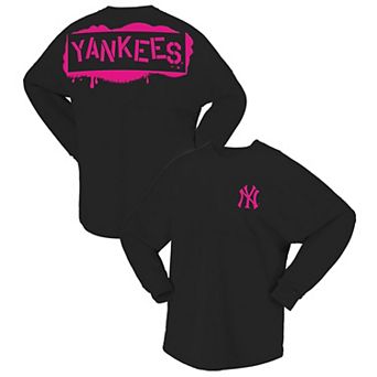 Women's Fanatics Black New York Yankees Neon Jersey Long Sleeve T-Shirt