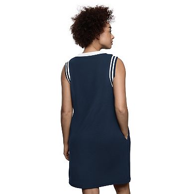 Women's Starter Navy Cleveland Guardians Fast Track Sneaker V-Neck Dress