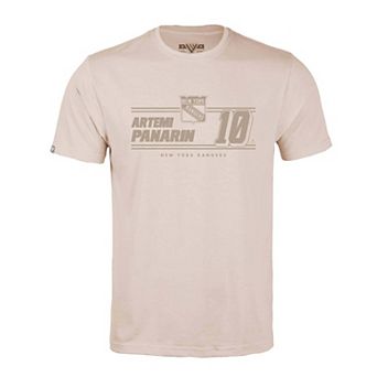 Men's Levelwear Artemi Panarin Khaki New York Rangers Richmond Mileage Name & Number T-Shirt