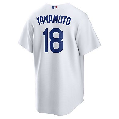 Men's Nike Yoshinobu Yamamoto White Los Angeles Dodgers Home Replica Player Jersey