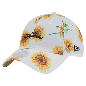 Women's New Era White Los Angeles Lakers Adventure Flower 9TWENTY Adjustable Hat