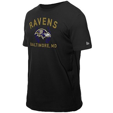 Men's New Era Black Baltimore Ravens 2025 NFL Draft T-Shirt