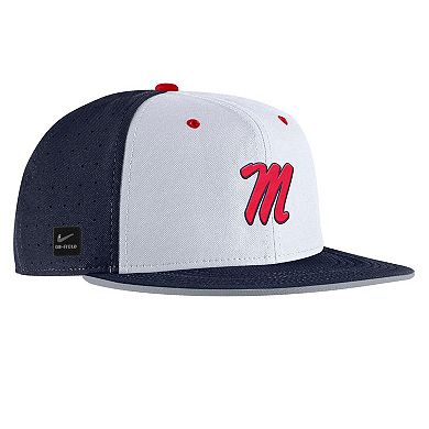 Men's Nike Navy Ole Miss Rebels 2025 On-Field True Performance Baseball Fitted Hat