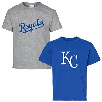 Youth Soft as a Grape Royal/Gray Kansas City Royals Two-Pack T-Shirt Set