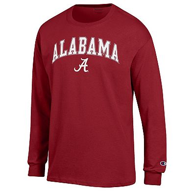 Men's Champion Crimson Alabama Crimson Tide Arch Over Logo Long Sleeve T-Shirt