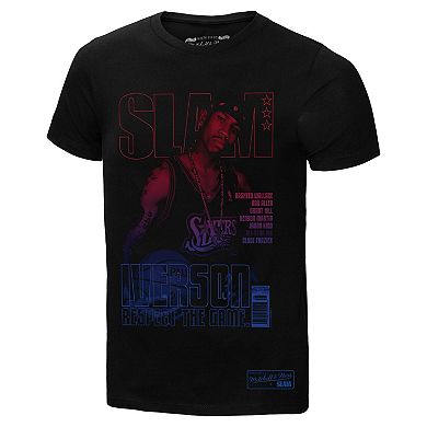 Men's�Mitchell & Ness Allen Iverson Black Philadelphia 76ers SLAM Gradient T-Shirt