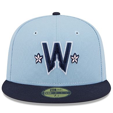 Men's New Era Light Blue/Navy Washington Nationals 2025 City Connect 59FIFTY Fitted Hat