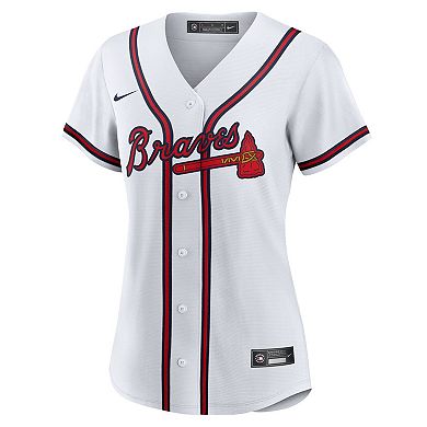 Women's Nike White Atlanta Braves #1 Bride Home Replica Jersey