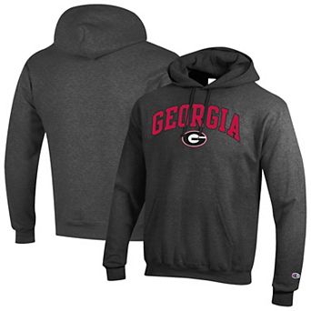 Men's Champion Charcoal Georgia Bulldogs Arch Over Logo Pullover Hoodie