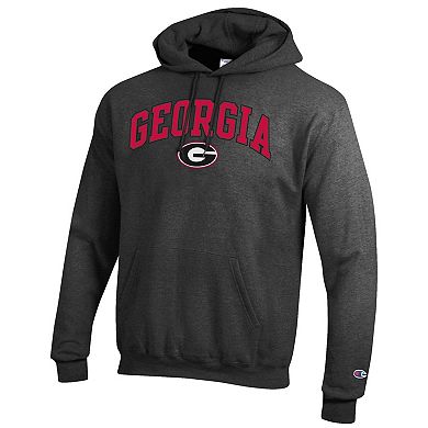 Men's Champion Charcoal Georgia Bulldogs Arch Over Logo Pullover Hoodie