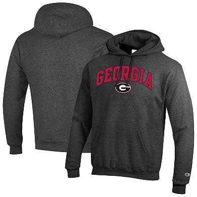 Men's Champion Charcoal Georgia Bulldogs Arch Over Logo Pullover Hoodie