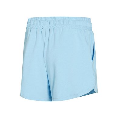 Women's Concepts Sport Light Blue Detroit Tigers Elevation Tri-Blend Long Sleeve Top & Shorts Set