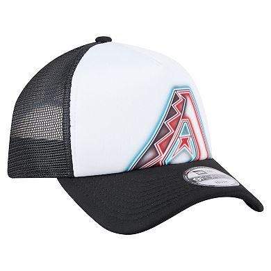 Toddler New Era White/Black Arizona Diamondbacks Painted A-Frame 9FORTY Trucker Adjustable Hat