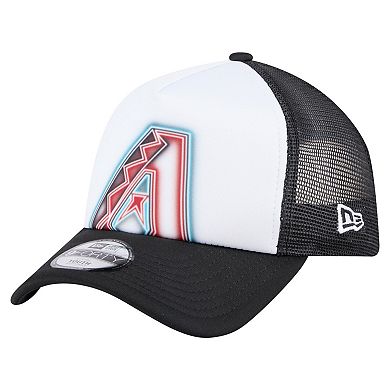 Toddler New Era White/Black Arizona Diamondbacks Painted A-Frame 9FORTY Trucker Adjustable Hat