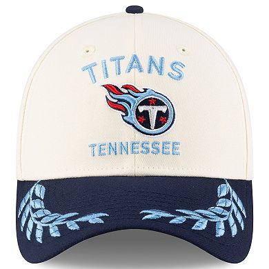 Men's New Era Cream/Navy Tennessee Titans 2025 NFL Draft 39THIRTY Flex Hat