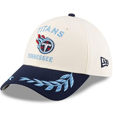 Men's New Era Cream/Navy Tennessee Titans 2025 NFL Draft 39THIRTY Flex Hat