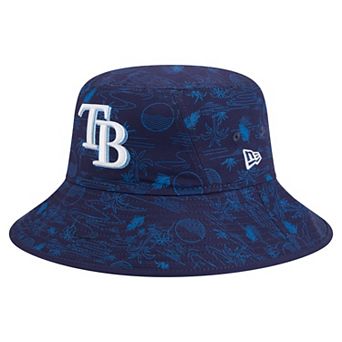 Men's New Era Navy Tampa Bay Rays 2025 Spring Training All Over Print Bucket Hat