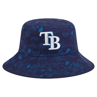 Men's New Era Navy Tampa Bay Rays 2025 Spring Training All Over Print Bucket Hat
