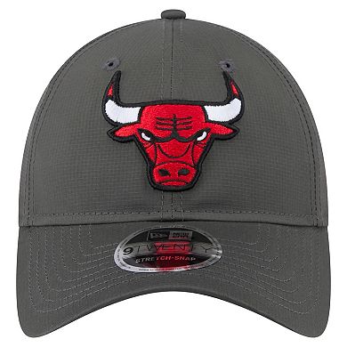 Men's New Era Charcoal Chicago Bulls Active Ripstop 9TWENTY Adjustable Hat