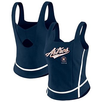 Women's WEAR by Erin Andrews Navy Houston Astros Square Neck Tank Top