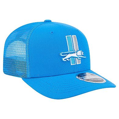 Men's New Era Blue Detroit Lions Main Trucker 9SEVENTY Stretch-Snap Hat