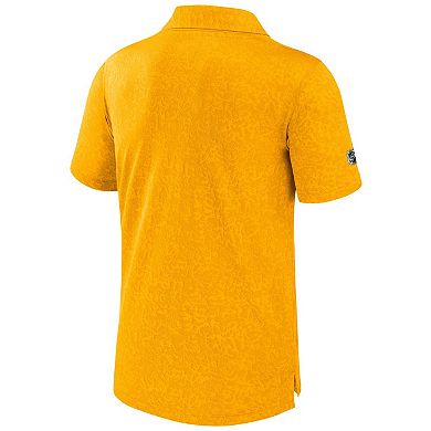 Men's Fanatics Gold Nashville Predators Authentic Pro Jacquard Polo