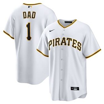 Men's Nike White Pittsburgh Pirates #1 Dad Home Replica Jersey