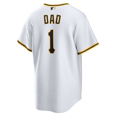 Men's Nike White Pittsburgh Pirates #1 Dad Home Replica Jersey