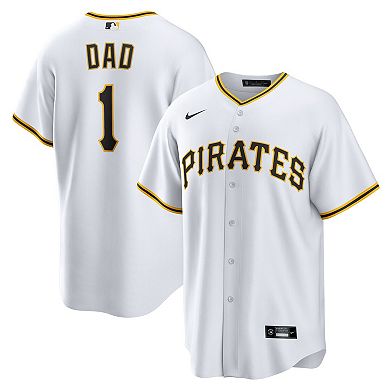 Men's Nike White Pittsburgh Pirates #1 Dad Home Replica Jersey
