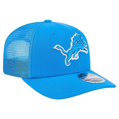 Men's New Era Blue Detroit Lions Main Trucker 9SEVENTY Stretch-Snap Hat