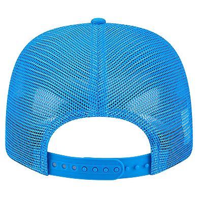 Men's New Era Blue Detroit Lions Main Trucker 9SEVENTY Stretch-Snap Hat