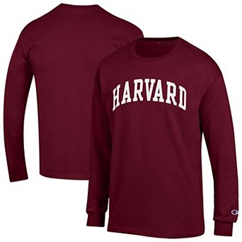 Men's Champion Crimson Harvard Crimson Basic Arch Long Sleeve T-Shirt