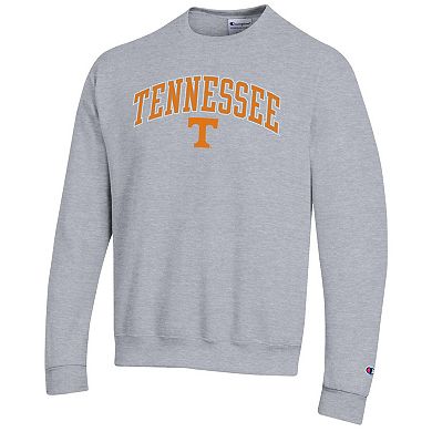 Men's Champion Heather Gray Tennessee Volunteers Arch Over Logo Pullover Sweatshirt