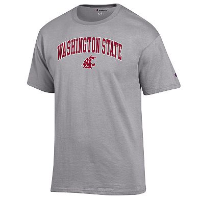 Men's Champion Heather Gray Washington State Cougars Arch Over Logo T-Shirt