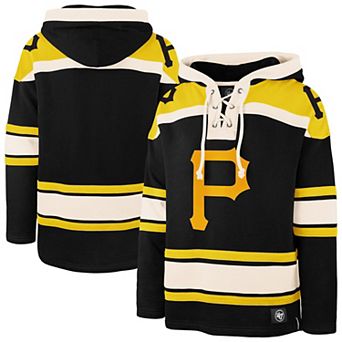 Men's '47 Black Pittsburgh Pirates Superior Lacer Pullover Hoodie
