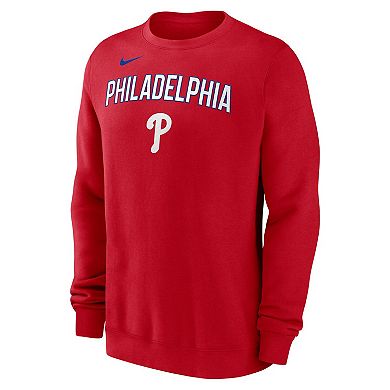 Men's Nike Red Philadelphia Phillies Pullover Sweatshirt