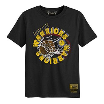 Preschool Mitchell & Ness Black Golden State Warriors In The Net T-Shirt