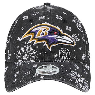 Women's New Era Black Baltimore Ravens Paisley 9TWENTY Adjustable Hat