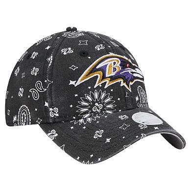 Women's New Era Black Baltimore Ravens Paisley 9TWENTY Adjustable Hat