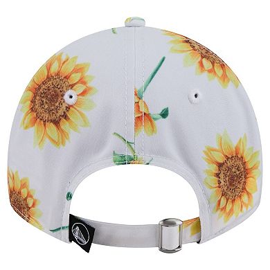 Women's New Era White Golden State Warriors Adventure Flower 9TWENTY Adjustable Hat