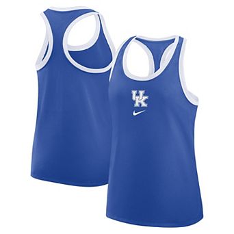 Women's Nike Royal Kentucky Wildcats Primetime Tri-Blend Racerback Tank Top