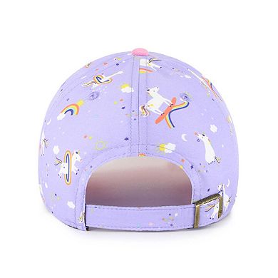 Girls Youth '47 Lavender Seattle Mariners Unicorn Clean Up Adjustable Hat