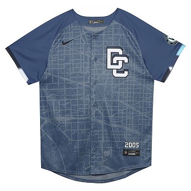 Preschool Nike CJ Abrams Blue Washington Nationals City Connect 2025 Limited Jersey