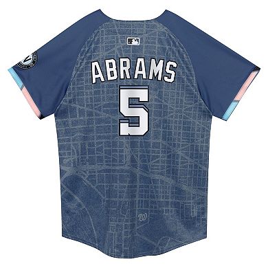 Preschool Nike CJ Abrams Blue Washington Nationals City Connect 2025 Limited Jersey