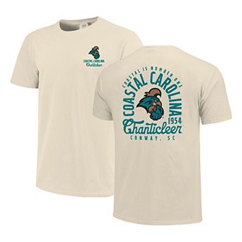 Men's Cream Coastal Carolina Chanticleers Comfort Colors Mascot Overlay T-Shirt