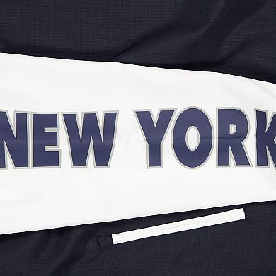 Men's New Era Navy/Gray New York Yankees Color Block Full-Zip Hoodie Windbreaker