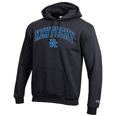 Men's Champion Black Kentucky Wildcats Arch Over Logo Pullover Hoodie
