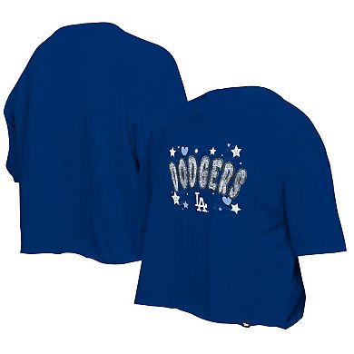 Girls Youth New Era Blue Los Angeles Dodgers Flip Sequin Team T-Shirt