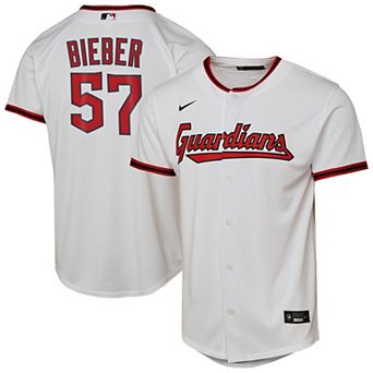 Youth Nike Shane Bieber White Cleveland Guardians Home Replica Player Jersey